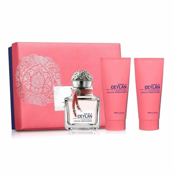 Adolfo Dominguez Viaje A Ceylan Eau de Toilette Spray 100ml Set 3 Teile