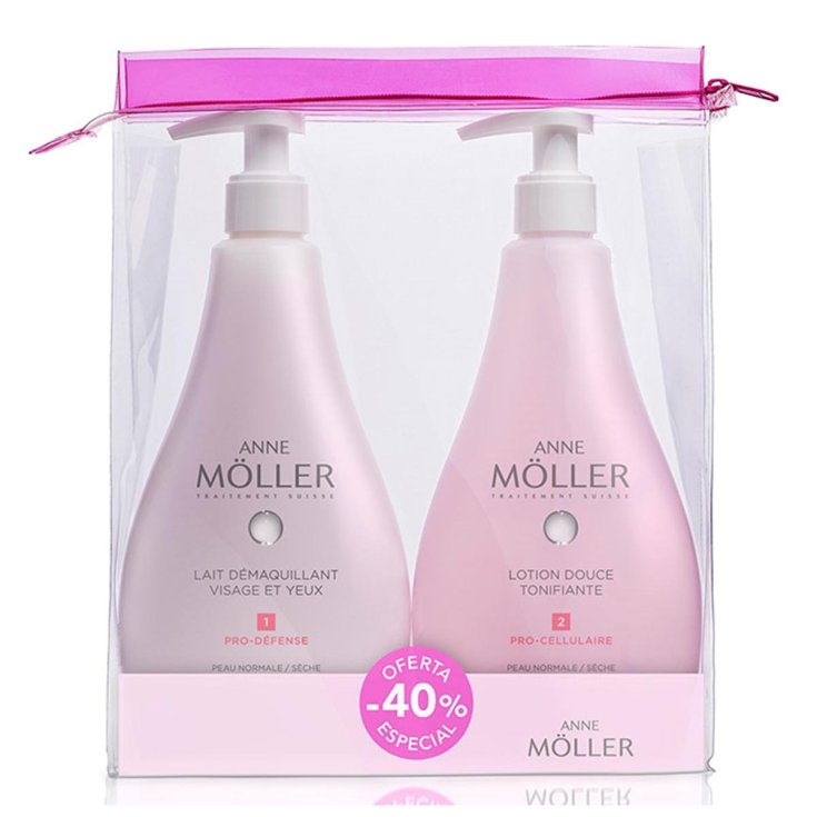 Anne Möller Make-up-Entferner-Lotion für normale bis trockene Haut, 400 ml, Set, 2 Teile