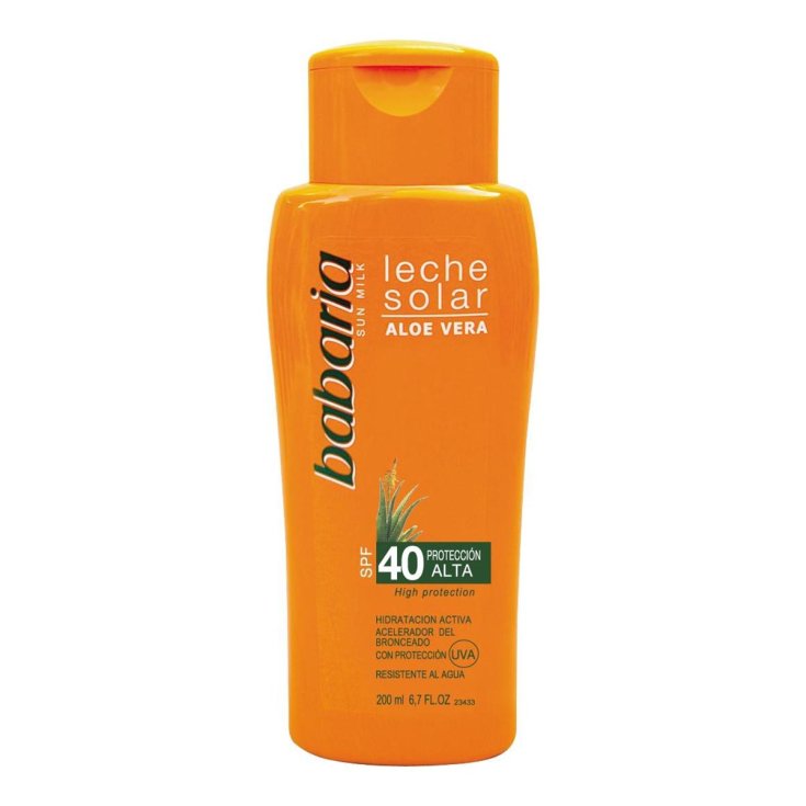 Babaria Aloe Vera Sonnenmilch Spf40 200ml