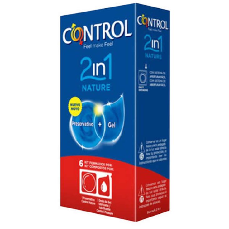 Control Duo Nature 2en1 Kondom + Gel 6 Unidades