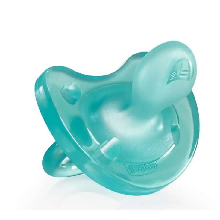 Chicco Physio Soft Schnullergummi Silikon hellblau 6m + 1 Stk