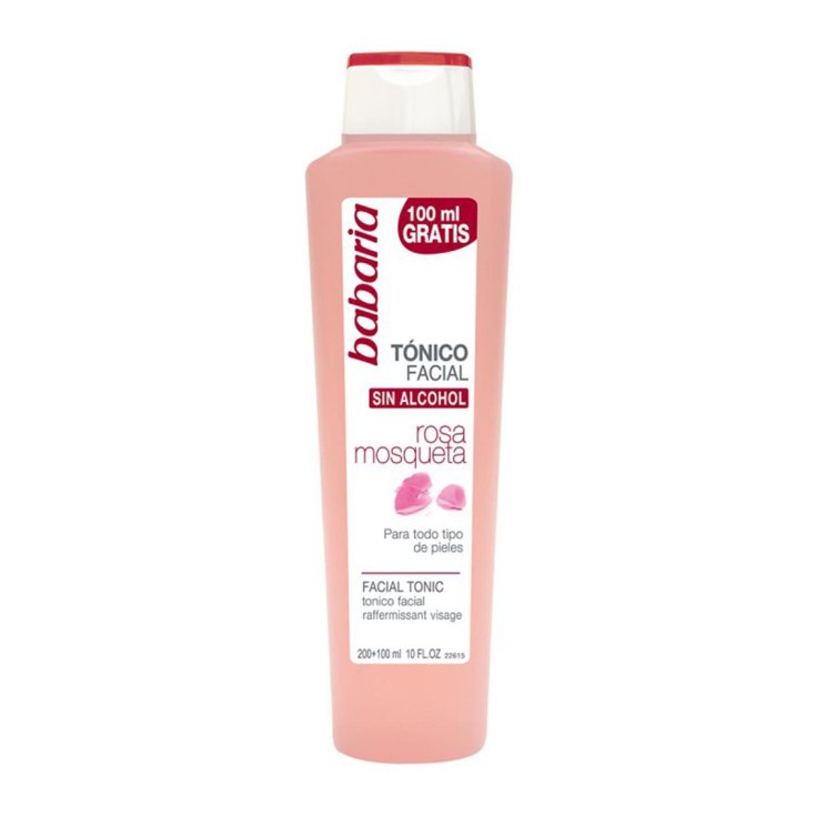 Babaria Rosa Mosqueta Tonic Lotion für das Gesicht Alkoholfrei 200ml + 100ml Gratis