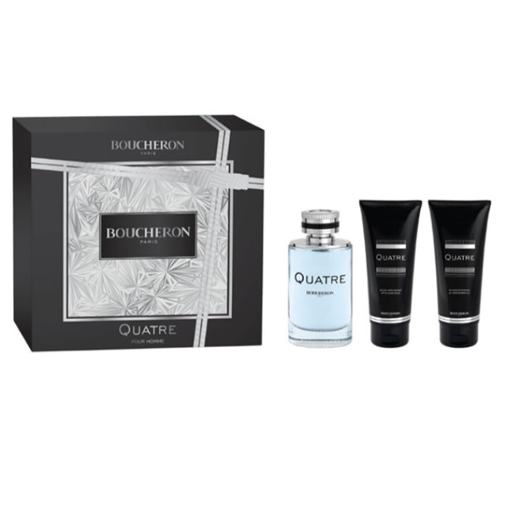 Boucheron Quatre Homme Eau de Toilette Spray 100ml Set 3 Teile