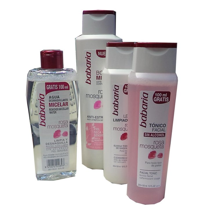 Babaria Rosa Mosqueta Körpermilch 400ml Set 4 Teile