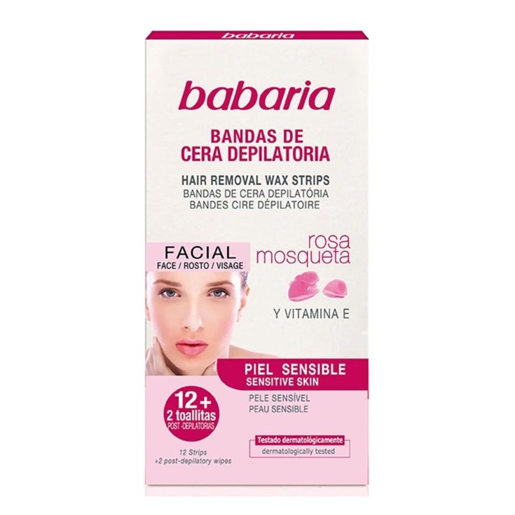 Babaria Rosa Mosqueta Wachsstreifen Empfindliche Haut 12 Einheiten