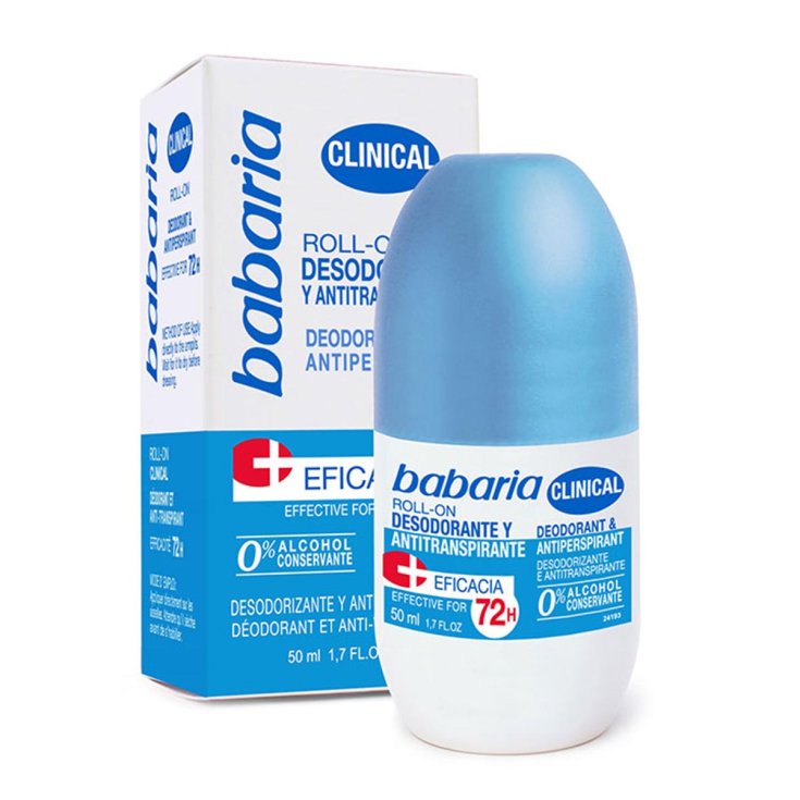 Babaria Clinical Roll-On Deodorant und Antitranspirant Roll-On 50ml