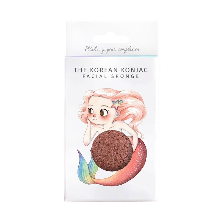 The Konjac Mythical Mermaid Sponge Box and Hook Red Clay