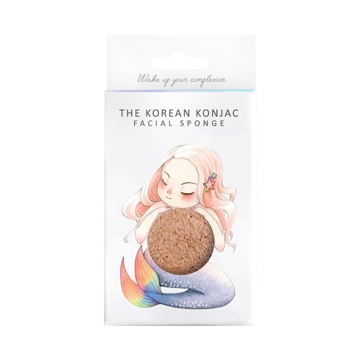 The Konjac Mythical Mermaid Sponge Box and Hook Pink Clay