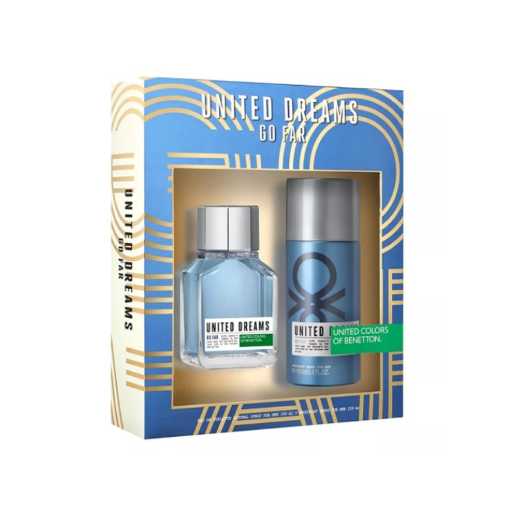 Benetton United Dreams Go Far Eau de Toilette Spray 100ml Set 2 Teile 2018