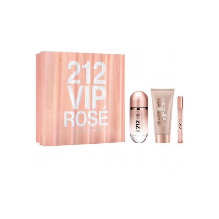 Carolina Herrera 212 Vip Rose Eau de Parfum Spray 80ml Set 3 Teile 2018