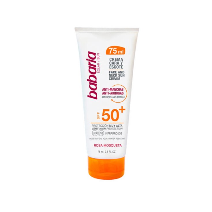 Babaria Gesichts- und Hals-Sonnencreme Anti-Faltenflecken Spf50 75ml