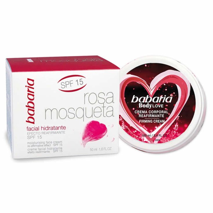 Babaria Gesichtscreme 24 Stunden Feuchtigkeit Hagebuttenöl Spf15 50ml Set 2 Teile