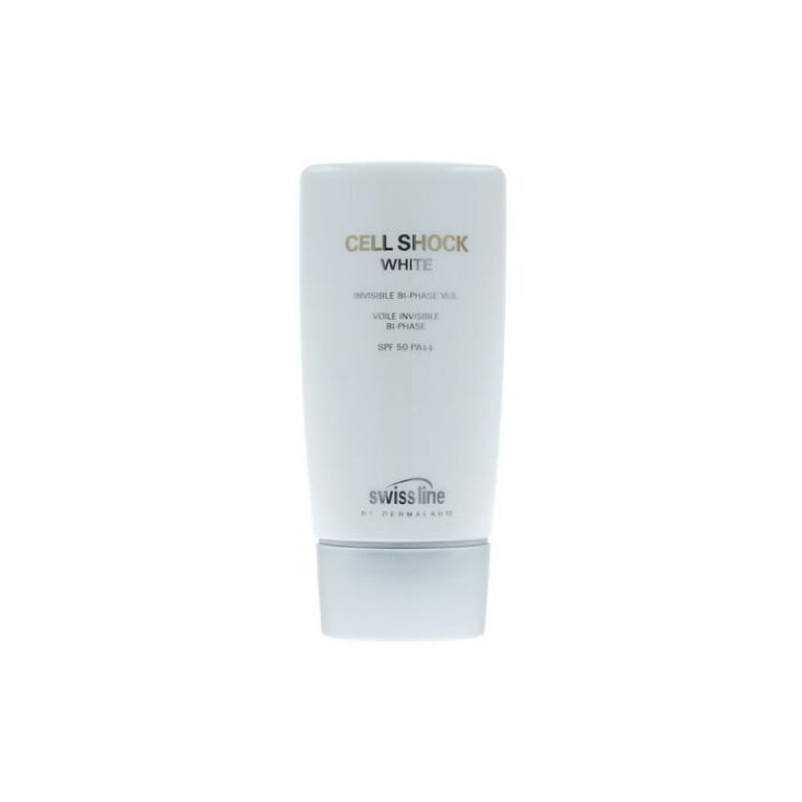 Cell Shock Weißer unsichtbarer Bi-Phasen-Schleier Spf50 65 ml