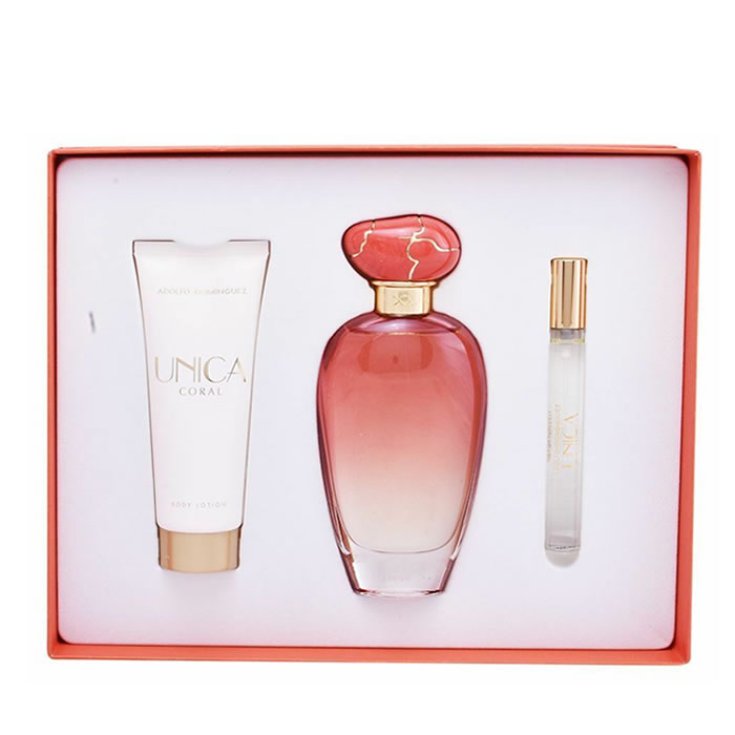 Adolfo Dominguez Única Coral Eau de Toilette Spray 100ml Set 3 Teile 2018