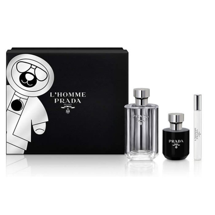 Prada L'Homme Eau de Toilette Spray 100ml Set 3 Teile 2018