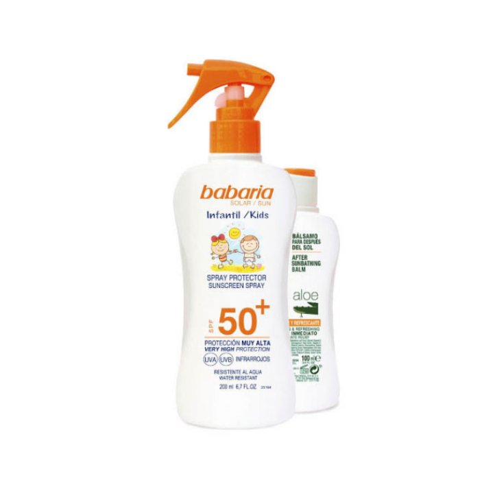 Babaria Sun Kids Sonnenschutzlotion wasserfest LSF50 Spray 200ml Set 2 Teile 2019