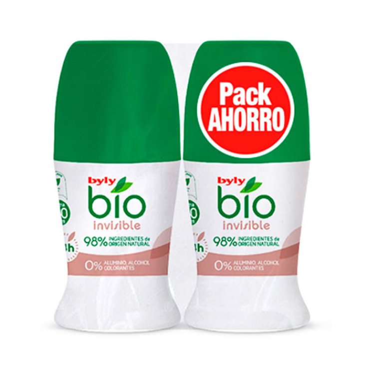 Byly Bio Natural 0% Unsichtbares Deodorant Roll On 2x50ml