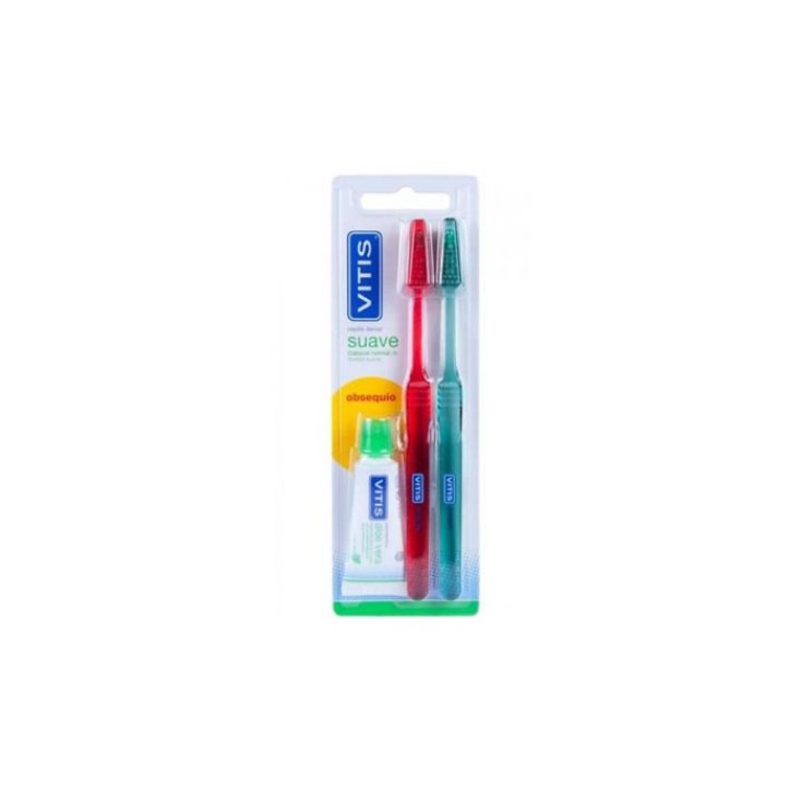 Vitis Duplo Soft Zahnbürste + Paste 15ml