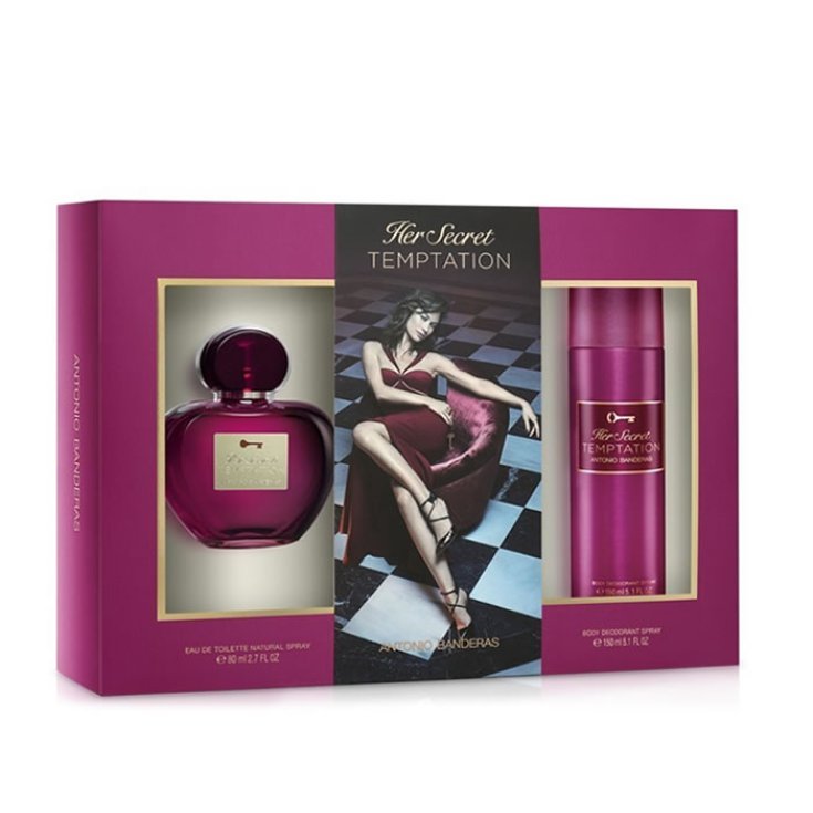 Antonio Banderas Her Secret Temptation Eau de Toilette Spray 80ml Set 2 Teile 2020