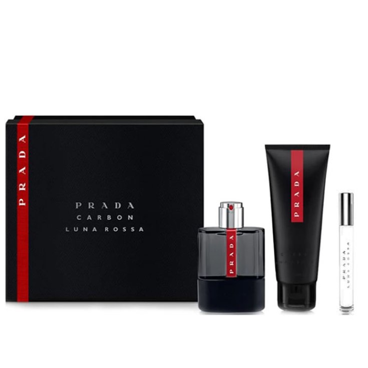 Prada Luna Rossa Carbon Eau de Toilette Spray 100ml Set 3 Teile 2019