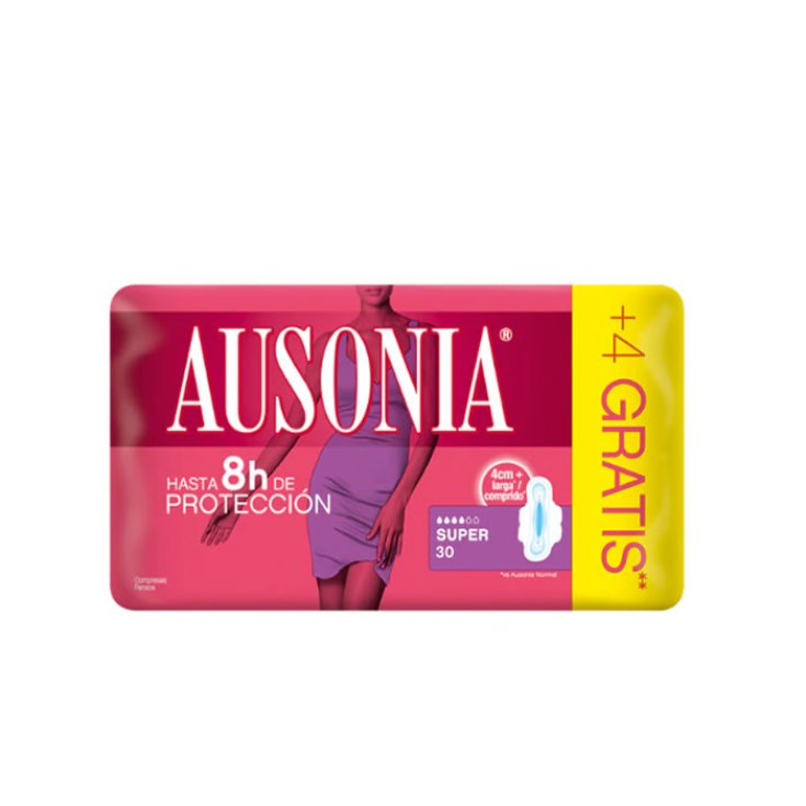 Ausonia Super mit Flügeln Damenbinden 30 Einheiten