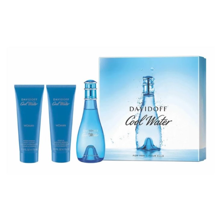Davidoff Cool Water Woman Eau de Toilette Spray 100ml Set 3 Teile 2019