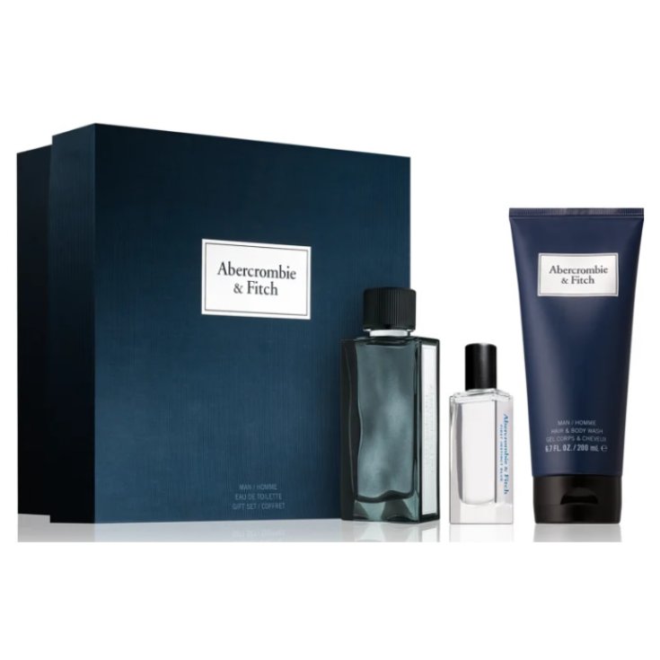 Abercrombie & Fitch First Blue Eau de Toilette Spray 100ml Set 3 Teile 2019 Abercrombie & Fitch First Blue Eau de Toilette Spray 100ml Set 3 Teile 2019