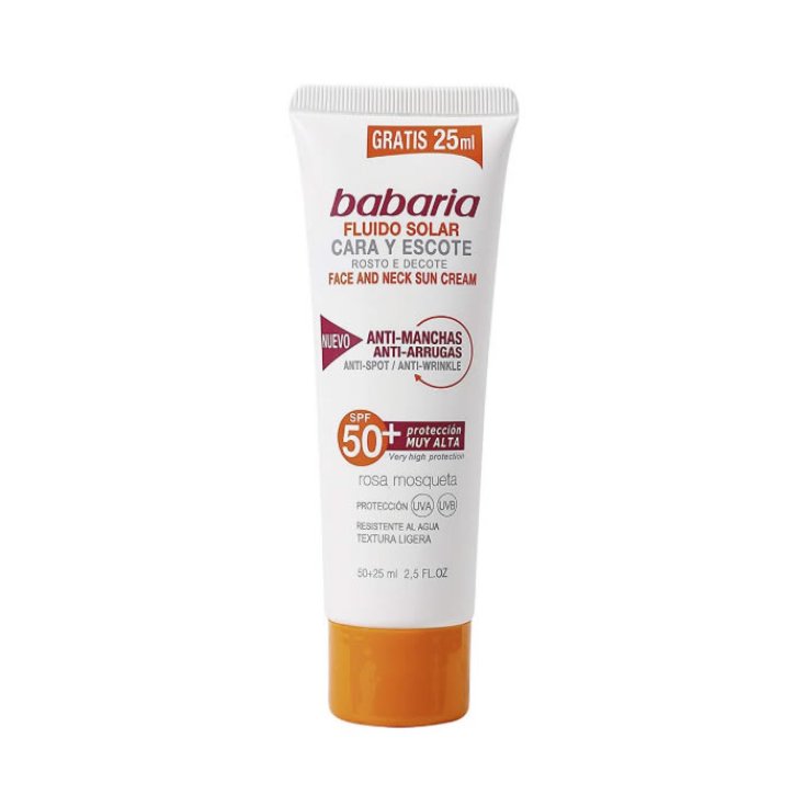 Babaria Gesichts- und Hals-Sonnencreme Anti-Faltenflecken Spf50 75ml