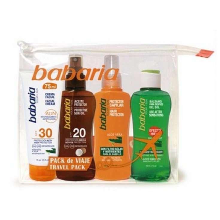 Babaria Sun Balsalm 100ml Make-Up Travel Bag Gesichts- und Öl-Set 4-teilig 2020