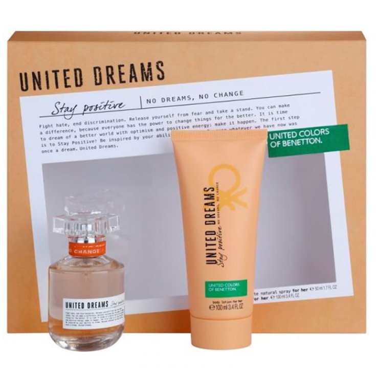 Benetton United Dreams Stay Positive Woman Eau de Toilette Spray 50ml Set 2 Teile 2019