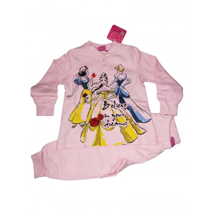 Rosa Disney-Prinzessinnen rosa 5A T-Shirt und Schlafanzug für Mädchen