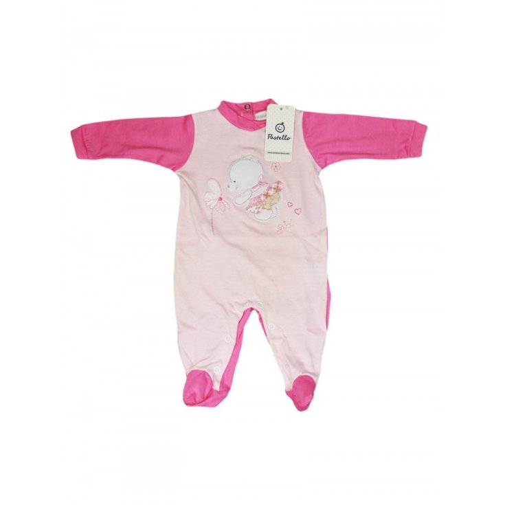 Baby Strampler aus Baumwolle Pastellrosa 6 - 9 m