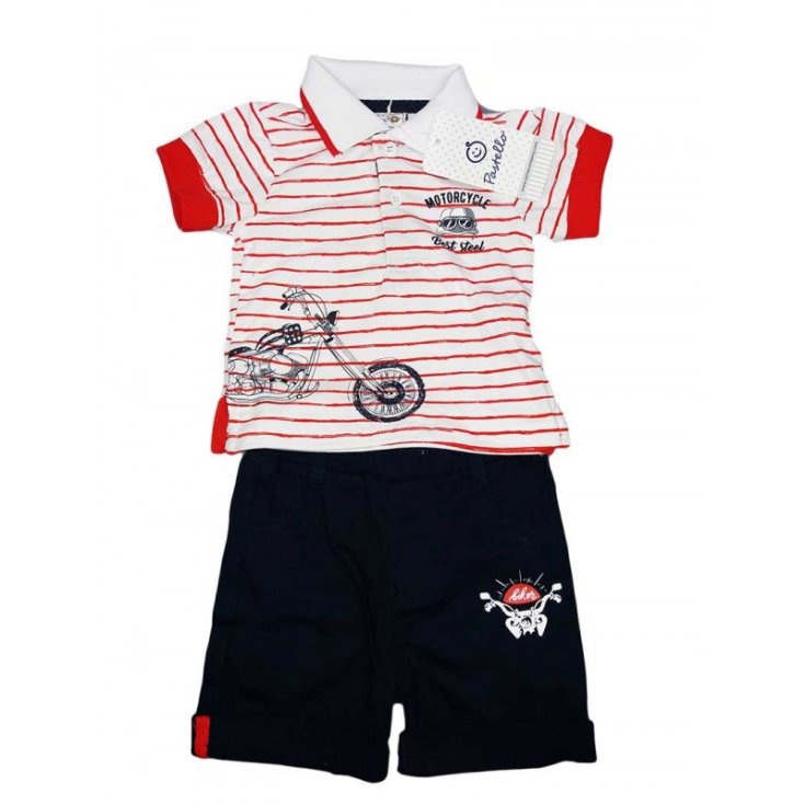 Neugeborenes Baby T-Shirt Shorts Set Pastellrot 6 - 9 Monate