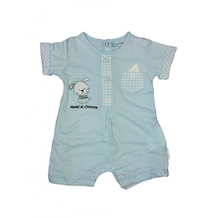 Baby Jungen Strampler Halbarm Pastellhimmel 6 - 9 Monate