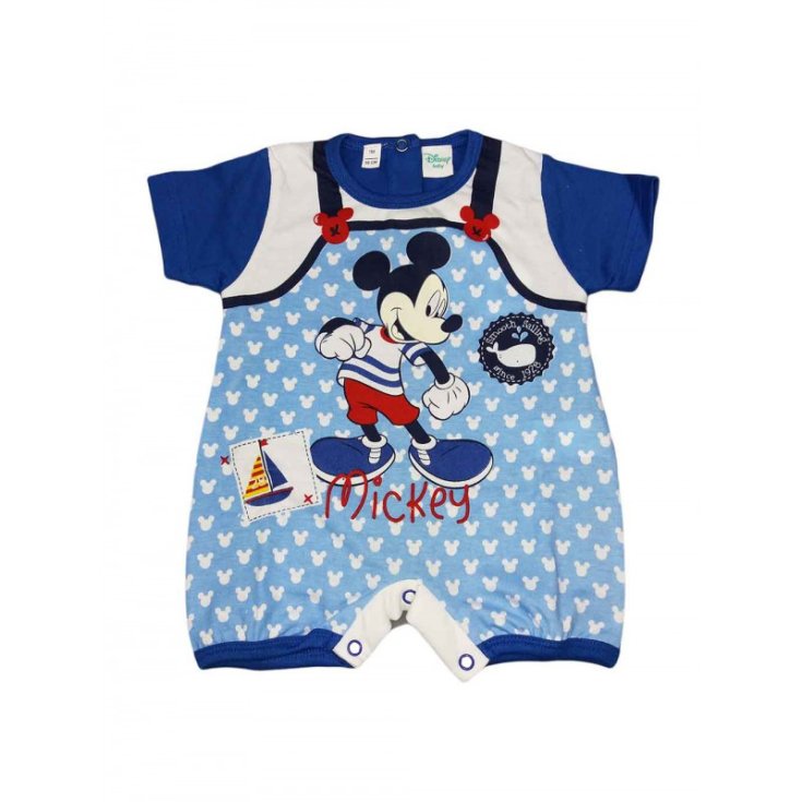 Baby Strampler Baby Mädchen Ellepi Disney Baby Mickey blau 3 m