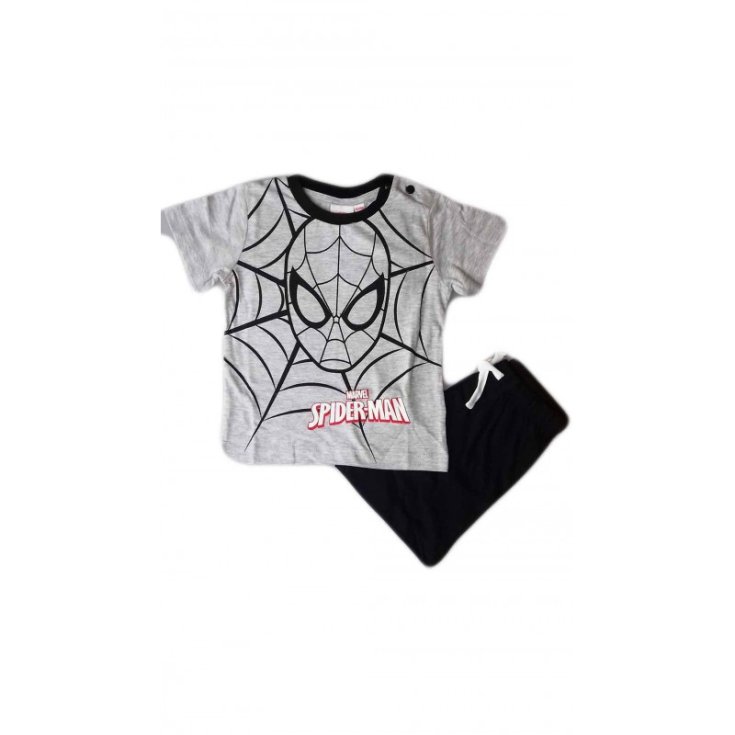 Arnetta Spiderman grau blau 24 m Jungen Shorts T-Shirt Set