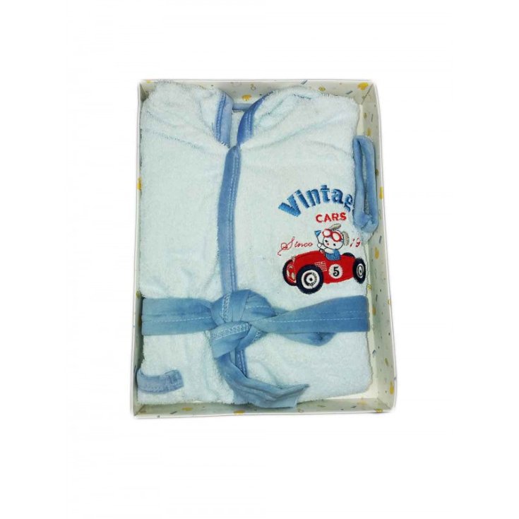 Baumwollfrottee-Bademantel Ellepi Baby Boy Sky 12 m