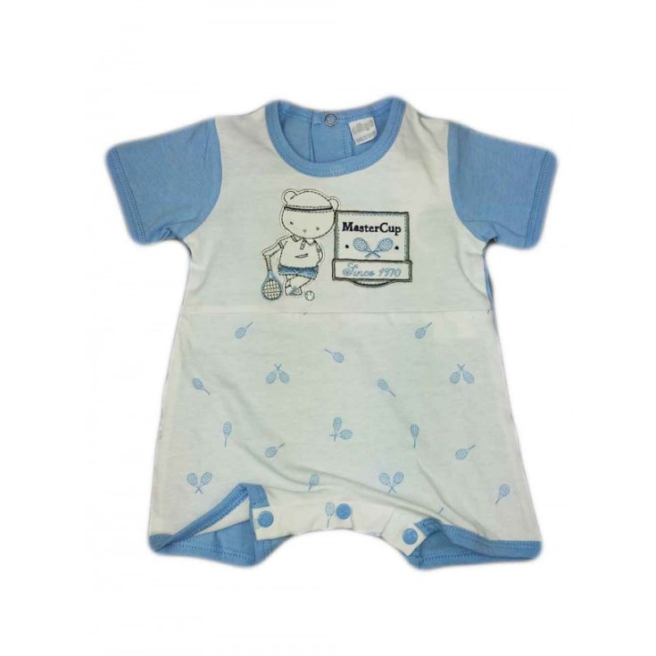 Baby Strampler Jungen Halbarm Ellepi White Sky 6 m