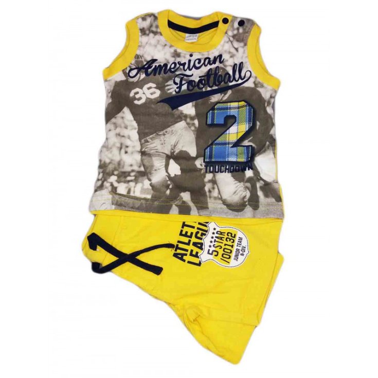 Neugeborenes Baby Jungen Tanktop Trikotset Ellepi gelb 9 m