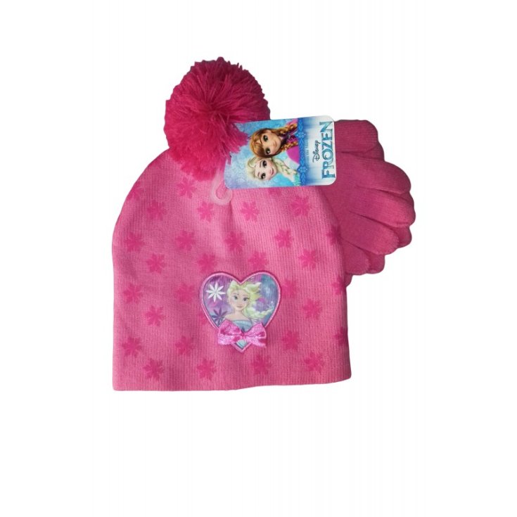 Set 2 Stück Rosa Disney Frozen Mädchen Handschuhe Mütze Größe 52