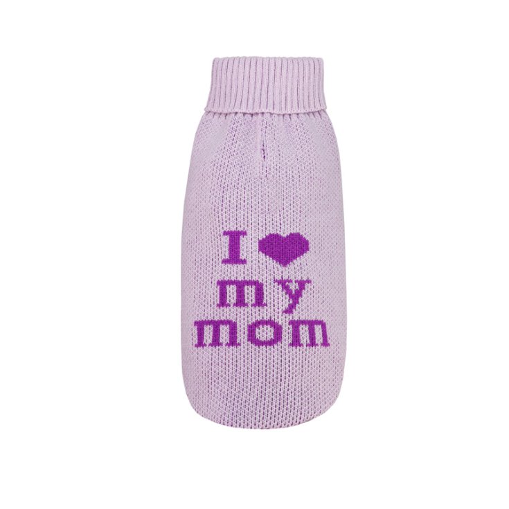 RECORD-SWEATER I LOVE MY MOM LILAC X