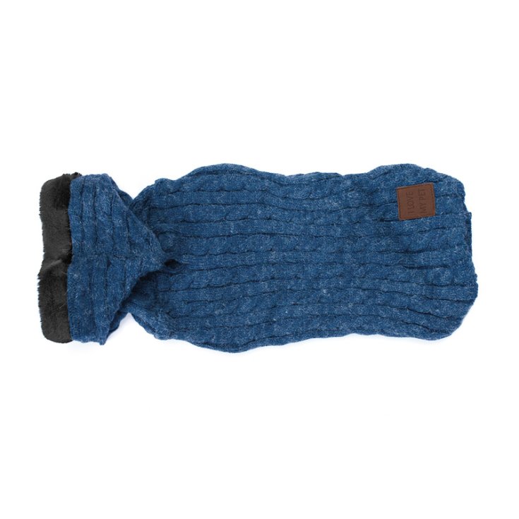 RECORD-PULLOVER MIT FELLKAPUZE