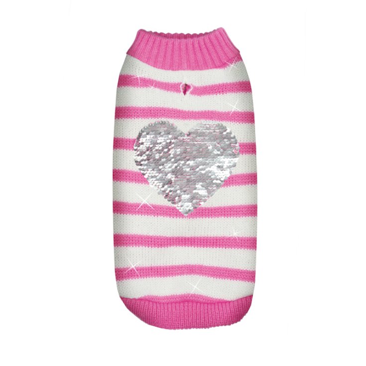 RECORD-PULLOVER PULLOVE ROSA, WEISS X