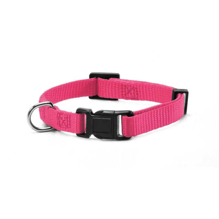 RECORD-HALSBAND AUS NYLON MIT ROSA CLIP S 1,5