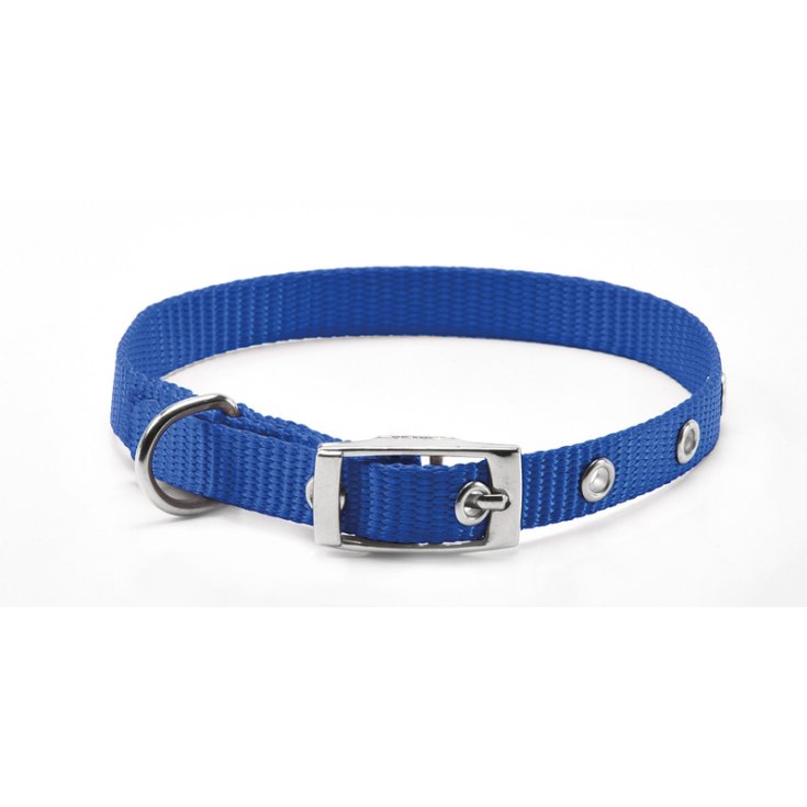 RECORD-NYLON-HALSBAND MIT BLAUER SCHNALLE 1,5X