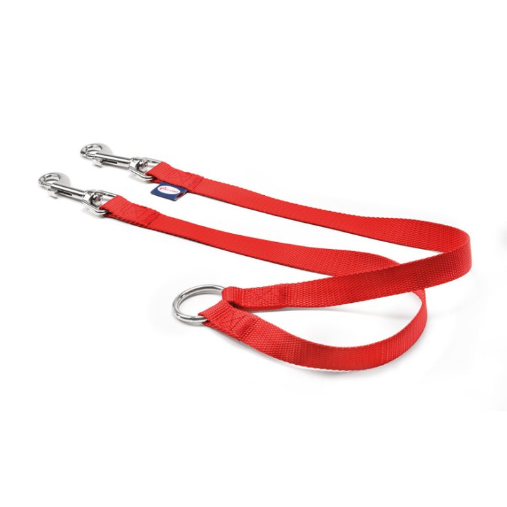 RECORD-HUNDEKOPPLER AUS ROTEM NYLON 1,6X4