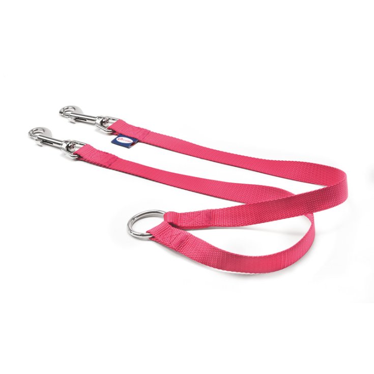 RECORD-HUNDEKOPPLER AUS ROSA NYLON 2X45 C