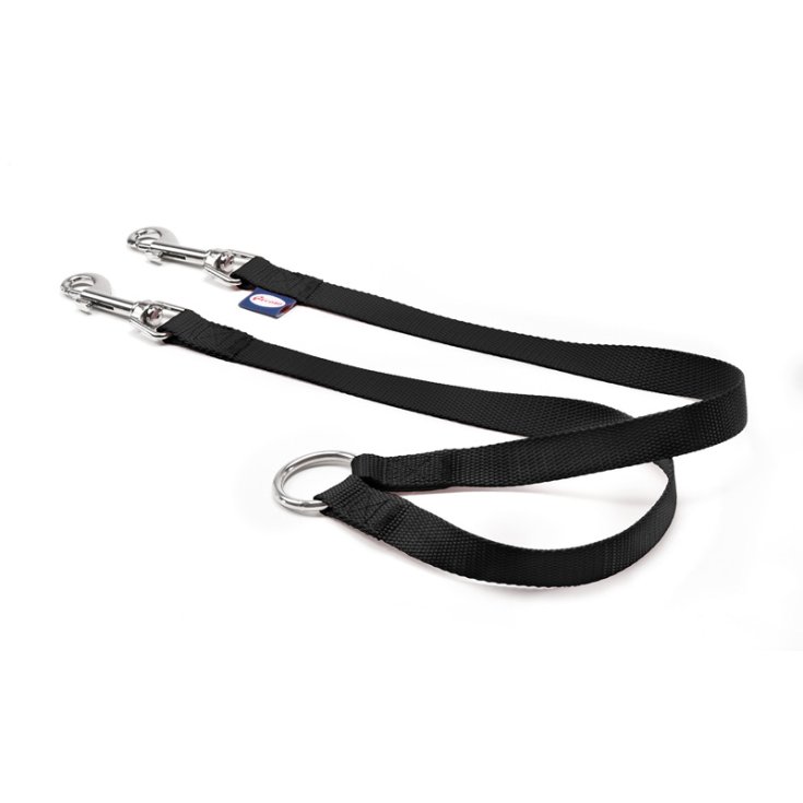 RECORD-HUNDEKOPPLER AUS SCHWARZEM NYLON 2X45 C