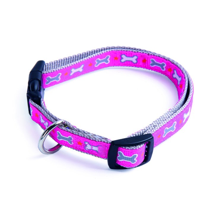 RECORD KLEINES ROSA NYLON-HALSBAND 1,6X3