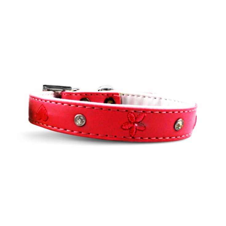 RECORD SPRING ROTES ÖKO-LEDER-HALSBAND 1,5